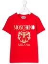 Moschino Kids' Logo Print T-shirt In Red