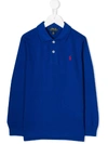 Polo Ralph Lauren Kids' Logo Embroidered Polo Shirt In Blue