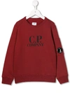 C.p. Company Kids' Logo Sweater In Red