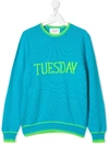 Alberta Ferretti Kids' Tuesday Knit Jumper In Blue