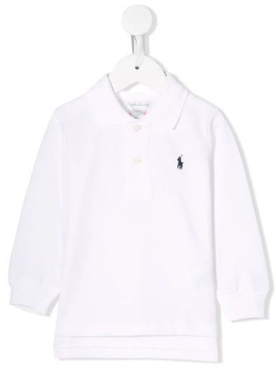 Ralph Lauren Babies' Polo Pony Polo Shirt In White