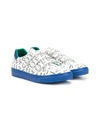 Kenzo Kids' Logo Print Sneakers In White