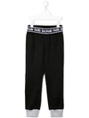 Balmain Teen Logo Lined Sweatpants In Black