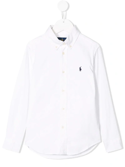 Ralph Lauren Teen Button-up Shirt In White