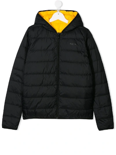 Hugo Boss Teen Puffer Jacket In Black