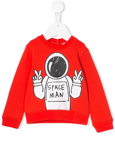 Stella Mccartney Babies' Graphic Printed Sweatshirt In Red