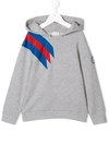 GUCCI HOODED SWEATSHIRT WITH BRAND PATCH