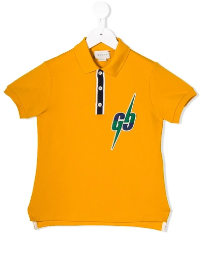 Gucci Kids' Polo Shirt In Yellow