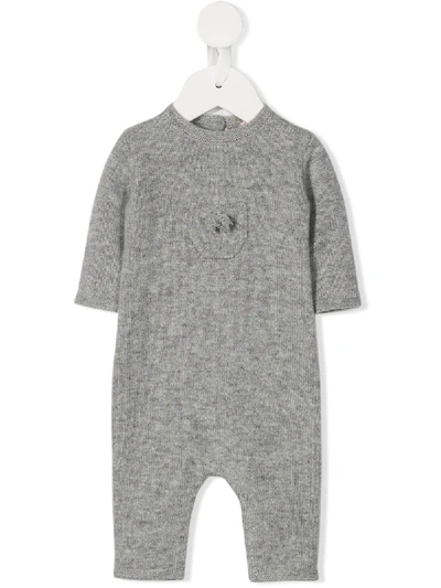 Bonpoint Babies' Round Neck One-piece In Grey