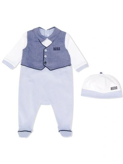 Hugo Boss Babies' Cappelli Pyjamas In Blue