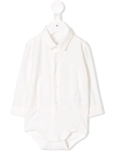 Il Gufo Babies' Shirt-like Cotton Body In White
