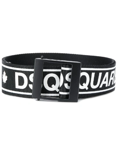 Dsquared2 Teen Logo Belt In Black
