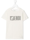 Fendi Jersey Logo T-shirt In White