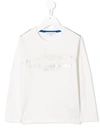 Little Marc Jacobs Kids' New York Top In White