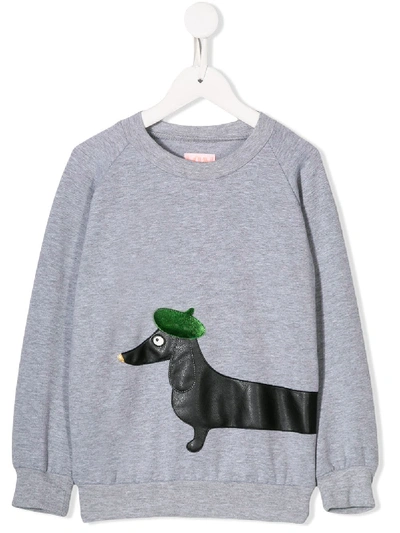Wauw Capow By Bangbang Kids' Sausage Sweatshirt In Grey