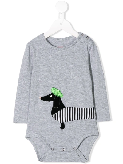 Wauw Capow By Bangbang Babies' Bobo Bodysuit In Grey