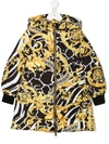 YOUNG VERSACE BAROQUE PRINT PADDED COAT