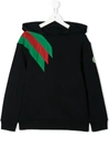 Gucci Kids' Cotton Jersey Sweatshirt Hoodie In Blu
