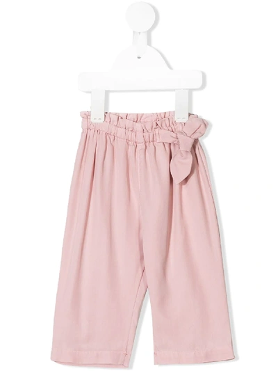 Aletta Babies' Side Tie Trousers In Pink
