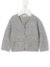 Bonpoint V-neck Cardigan In Grey