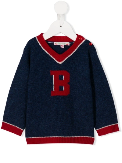 Bonpoint Babies' B Logo Jumper In Blue