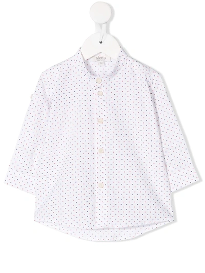 Aletta Babies' Polka Dot Print Shirt In White
