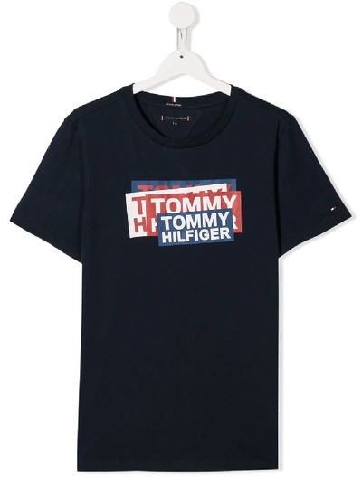 Tommy Hilfiger Junior Teen Logo T-shirt In Blue