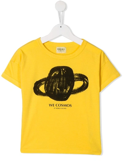 Bobo Choses Kids' Printed Crew Neck T-shirt In Yellow