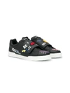 DOLCE & GABBANA TEEN LOGO PATCH LOW TOP SNEAKERS