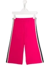 Gucci Kids' Side-stripe Trousers In Pink
