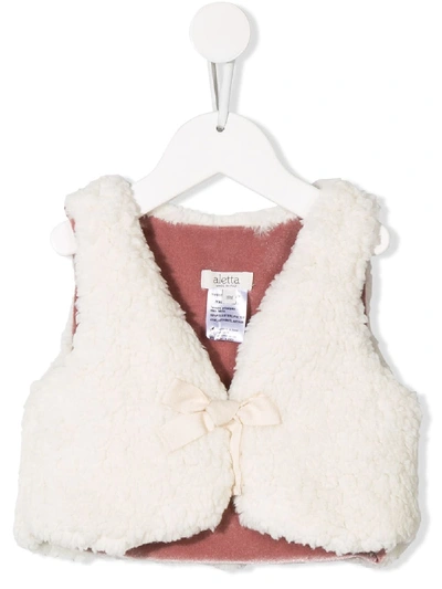 Aletta Babies' Textured Waistcoat Jacket In Neutrals