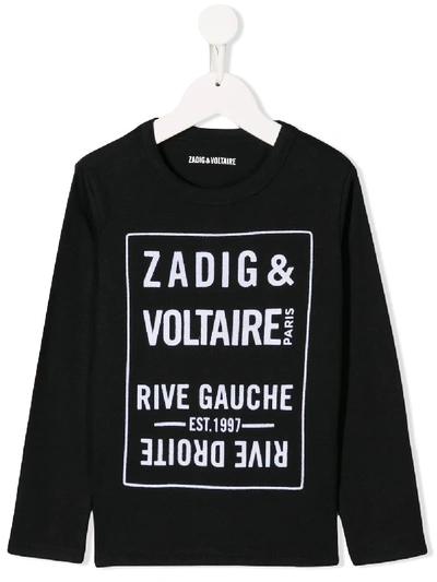 Zadig & Voltaire Kids' Logo Print Sweatshirt In Blue
