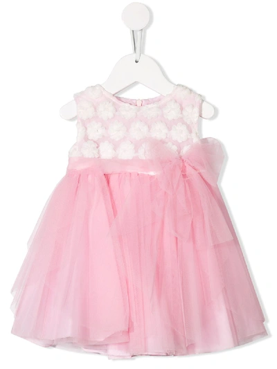 Aletta Babies' Tulle Detail Dress In Pink