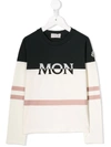 MONCLER EMBROIDERED LOGO LONG SLEEVE TOP