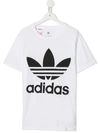 Adidas Originals Kids T-shirt Trefoil Tee For For Boys And For Girls In White