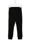 Balmain Kids' Ribbed Track Pants In Black