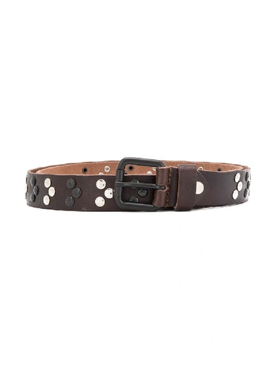 Paolo Pecora Teen Studded Belt In Brown