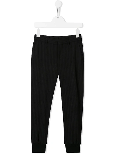 Neil Barrett Kids' Bi-stretch Trousers In Black