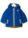K-way Hooded Zip-up Jacket In Green