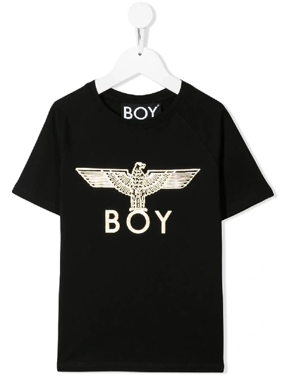 Boy London Kids' Central Logo T-shirt In Black
