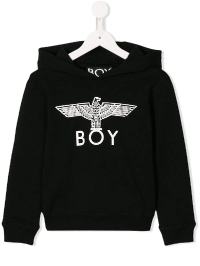 Boy London Kids' Eagle Logo Hoodie In Black