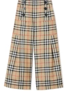 BURBERRY VINTAGE CHECK WOOL SAILOR TROUSERS