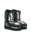 Mou Eskimo Shiny Shearling Boots In Black