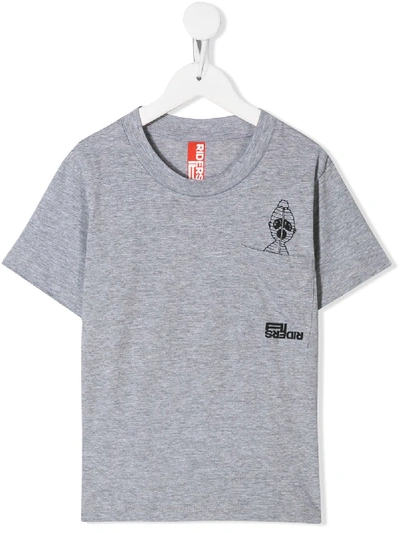 Ai Riders On The Storm Kids' Printed T-shirt In Grey
