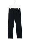 Il Gufo Kids' Straight Leg Trousers In Blue