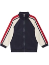 Gucci Kids' Technical-jersey Track Jacket In Blue