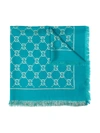 Gucci Kids' Gg Scarf In Blue