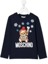 Moschino Kids' Logo Print T-shirt In Blue