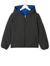Save The Duck Reversible Zipped Jacket In Grey