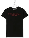 Philosophy Di Lorenzo Serafini Teen Logo Print T-shirt In Black